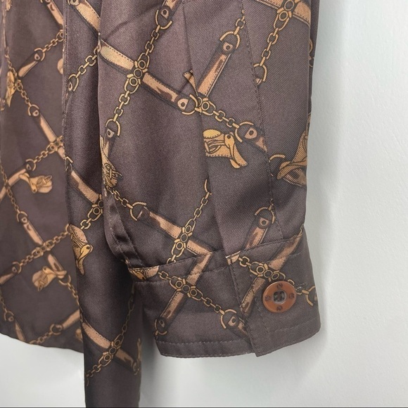 𝅺ST. JOHN SPORT Silk Equestrian Blouse Size P - Picture 7 of 8